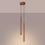 Lampa wisząca PASTELO 2 ochra czerwona